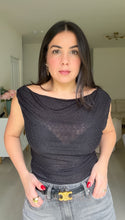 Load image into Gallery viewer, Black Rhinestones Mesh Bodysuit
