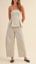 Load image into Gallery viewer, Stripe Denim Two Piece Set
