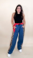 Load image into Gallery viewer, Animal Print Jogger Pants - Red
