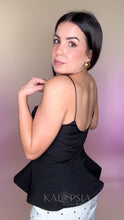 Load image into Gallery viewer, Muy Chic Peplum Top - Black
