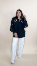 Load image into Gallery viewer, Black Hearts Oversized Blouse
