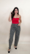 Load image into Gallery viewer, Leopard Print Barrel Jeans
