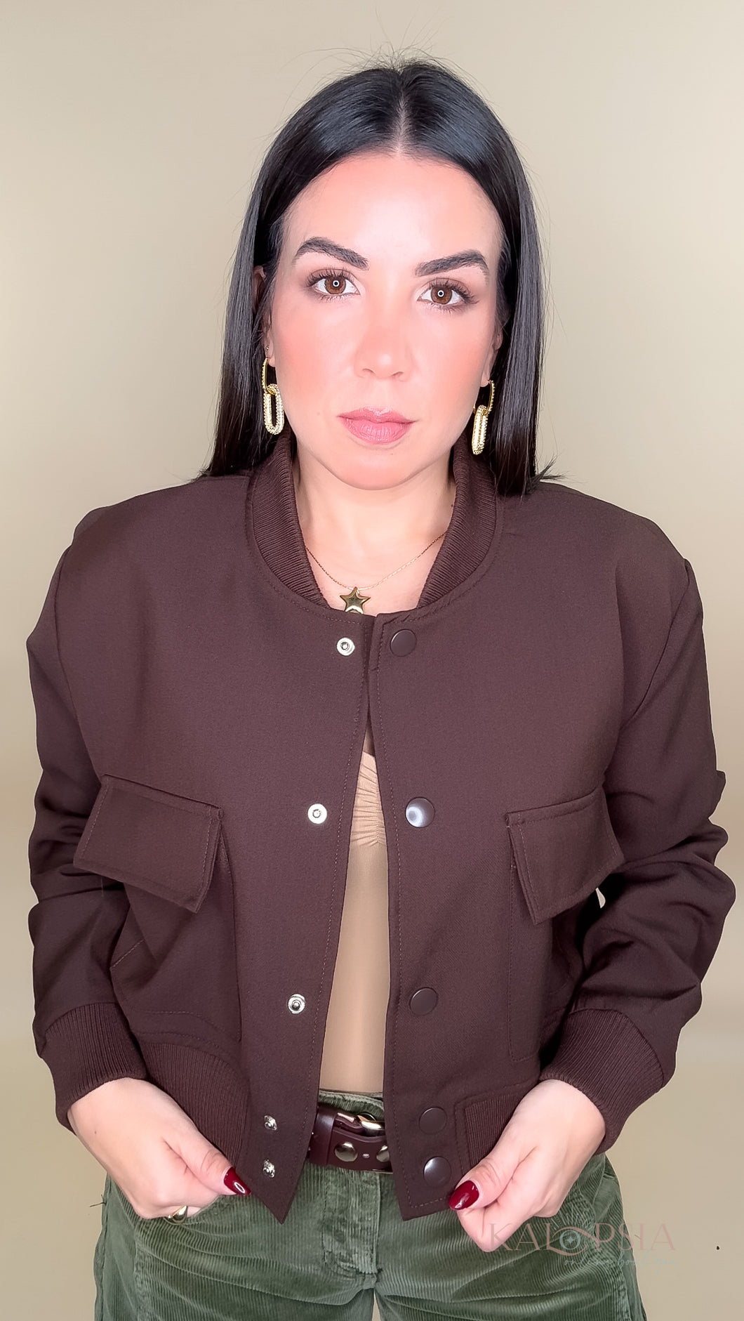 Molly Bomber Jacket - Chocolate