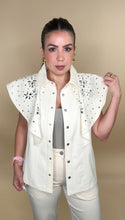 Load image into Gallery viewer, Sparkling Denim Vest Jacket
