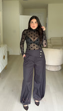 Load image into Gallery viewer, Polka Dots Mesh Top - Black
