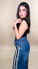 Load image into Gallery viewer, Fashionista Asymmetric Denim Pants
