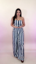 Load image into Gallery viewer, Navy Stripes Two Piece Set

