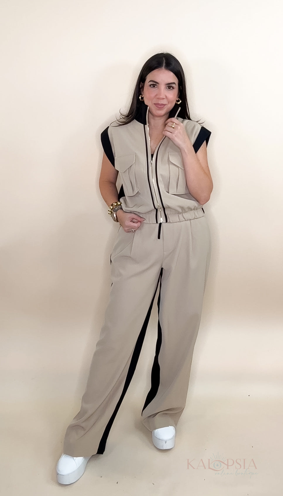 Lotus Two Piece Set - Beige