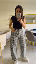 Load image into Gallery viewer, Black Plaid Barrel Denim
