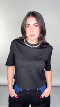 Load image into Gallery viewer, Pearls &amp; Rhinestine Top
