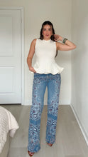 Load image into Gallery viewer, Lola Peplum Top - White
