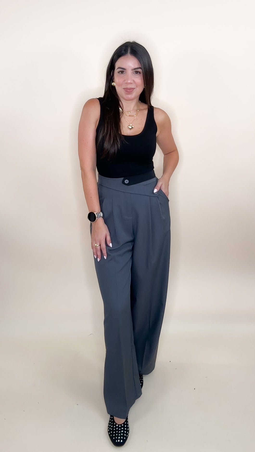 Jody Asymmetric Waist Pants