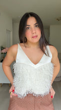 Load image into Gallery viewer, Belle Crop Top - Cream
