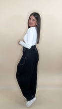 Load image into Gallery viewer, Wrapped Black Denim Pants
