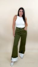 Load image into Gallery viewer, Olive Folded Jeans
