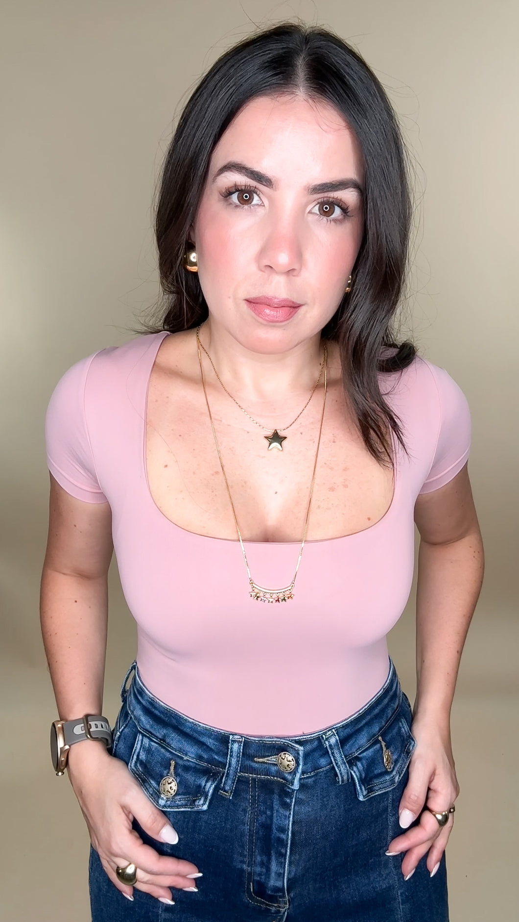 Amishi Short Slv Basic Bodysuit