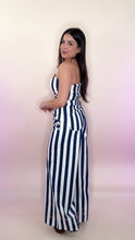 Load image into Gallery viewer, Navy Stripes Two Piece Set
