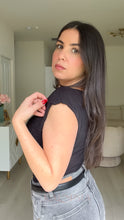 Load image into Gallery viewer, Black Rhinestones Mesh Bodysuit
