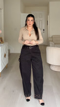Load image into Gallery viewer, Lissa Barrel Casual Pants - Black
