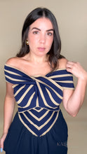 Load image into Gallery viewer, Stunning Asymmetrical Dress - Navy
