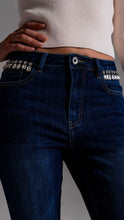 Load image into Gallery viewer, Liza Rhinestone Denim Pants
