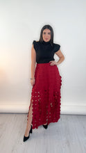 Load image into Gallery viewer, Geo Fringe Midi Skirt
