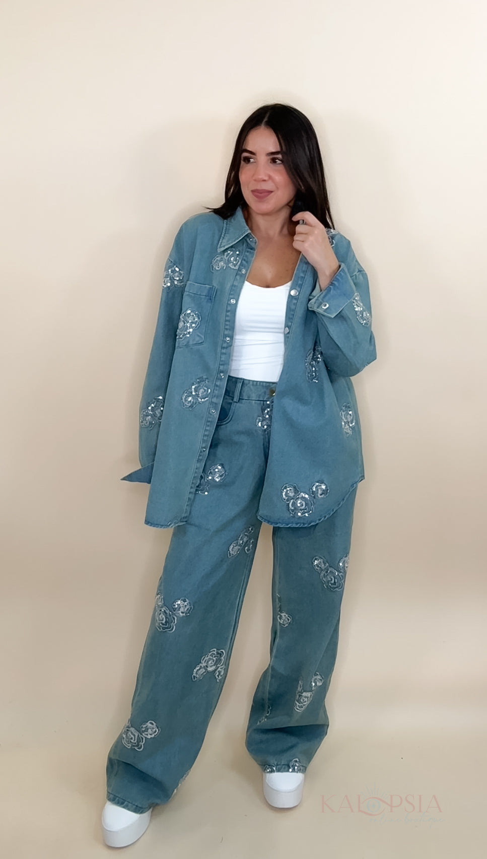 Rinna Denim Two Piece Set