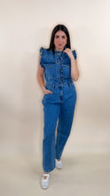 Load image into Gallery viewer, Very Chic Denim Jumpsuit
