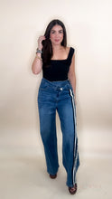 Load image into Gallery viewer, Fashionista Asymmetric Denim Pants
