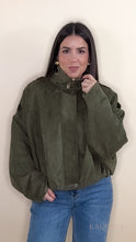 Load image into Gallery viewer, Trending Suede Jacket Olive
