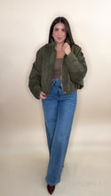 Load image into Gallery viewer, Trending Suede Jacket Olive
