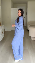 Load image into Gallery viewer, Lazy Two Piece Set - Blue Shiny
