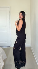 Load image into Gallery viewer, Embroidered Pearls Denim Set - Black
