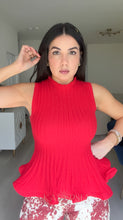Load image into Gallery viewer, Lola Peplum Top - Red
