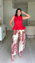Load image into Gallery viewer, Lola Peplum Top - Red
