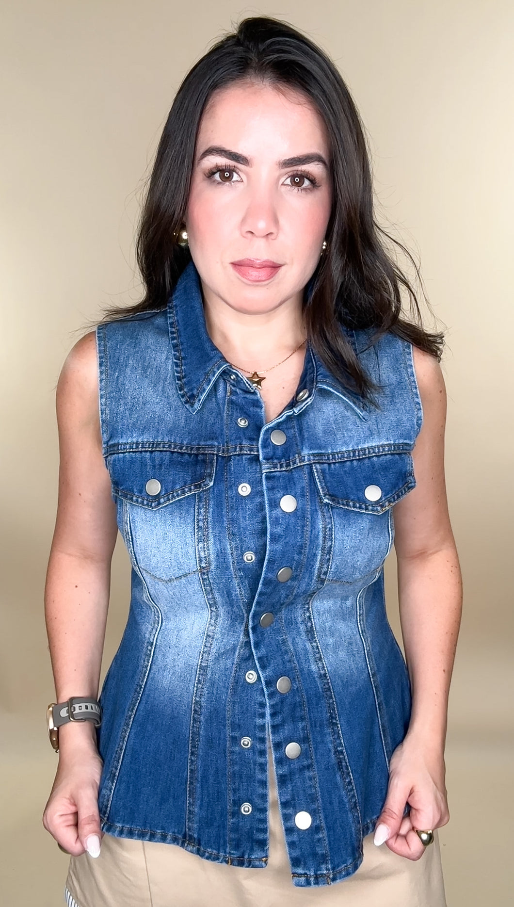 Lismar Denim Vest Top