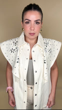Load image into Gallery viewer, Sparkling Denim Vest Jacket
