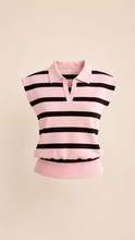 Load image into Gallery viewer, Striped Soft Polo Top
