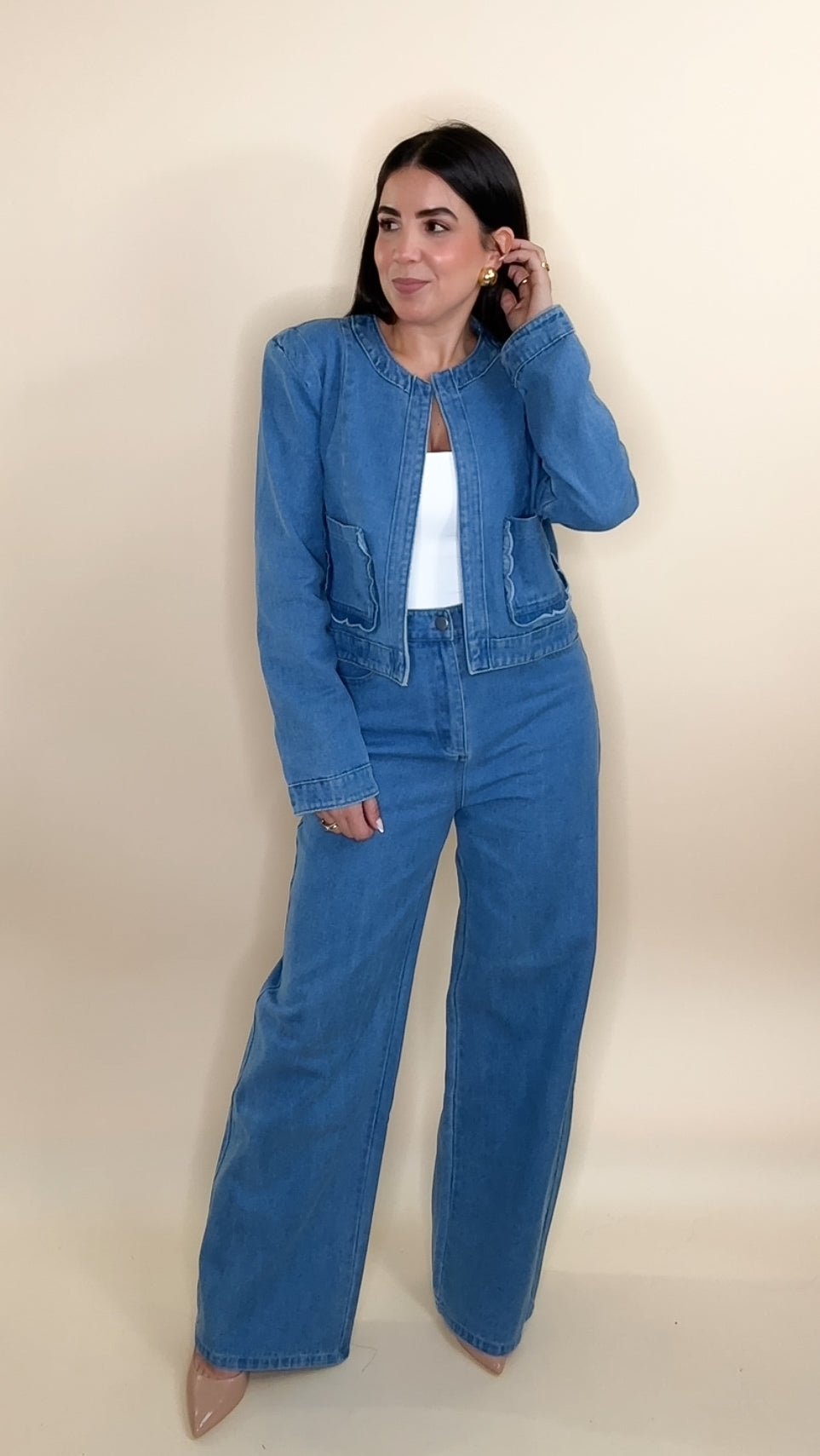 Lali Denim Two Piece Set