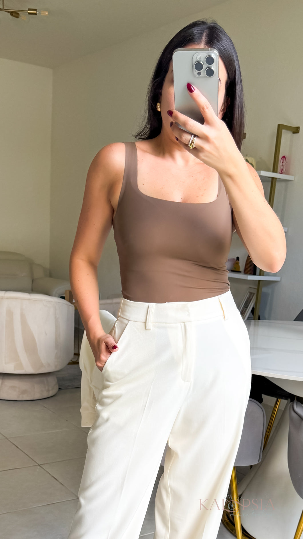Caroline Bodysuit - Mocca