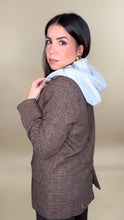 Load image into Gallery viewer, Plaid Hoodie Blazer
