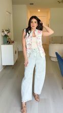 Load image into Gallery viewer, Floral Napoleon Denim Vest
