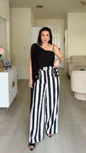 Load image into Gallery viewer, Stripes Napoleon Pant - B&amp;W
