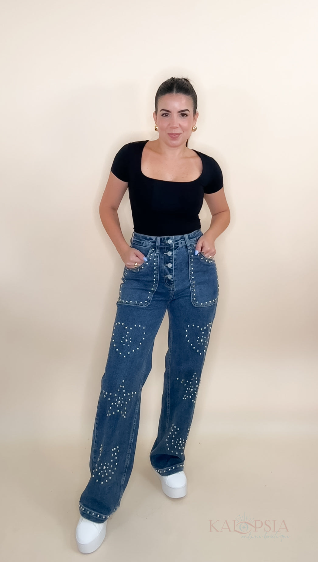 Stars & Hearts Denim Pants