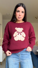 Load image into Gallery viewer, Bear Sweater Wine
