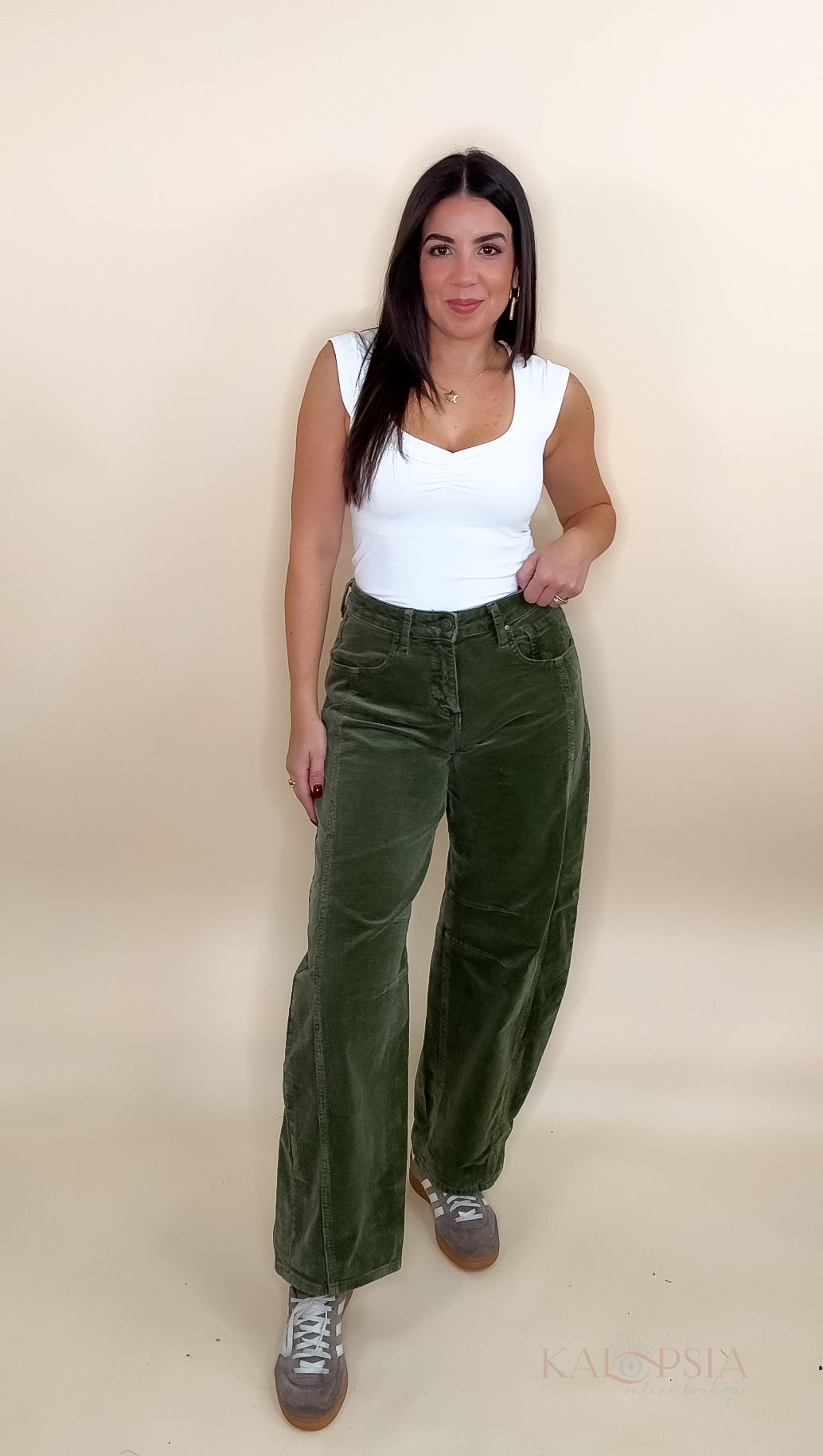 Corduroy Barrel Pants