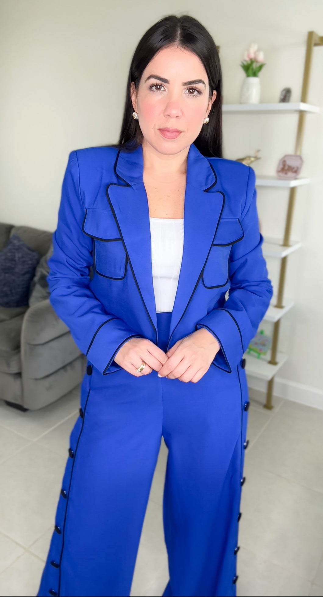 Poly Crop Blazer