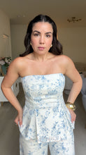 Load image into Gallery viewer, Floral Denim Two Piece Set

