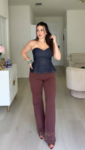Load image into Gallery viewer, Denim Peplum Corset
