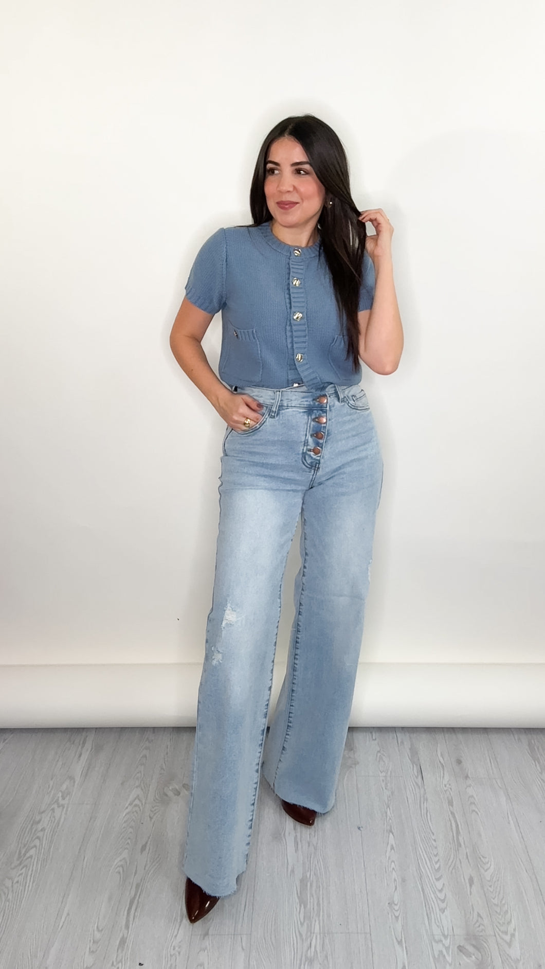 Adela Asymmetrical Waist Jeans